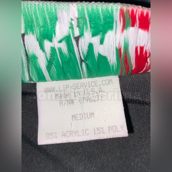 (SOLD) Rare 90s Lip Service Grey/Black Velvet Bubble Fur Top - Picture 3 of 4